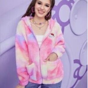 Colorful Fleece Zip-Up Hoodie